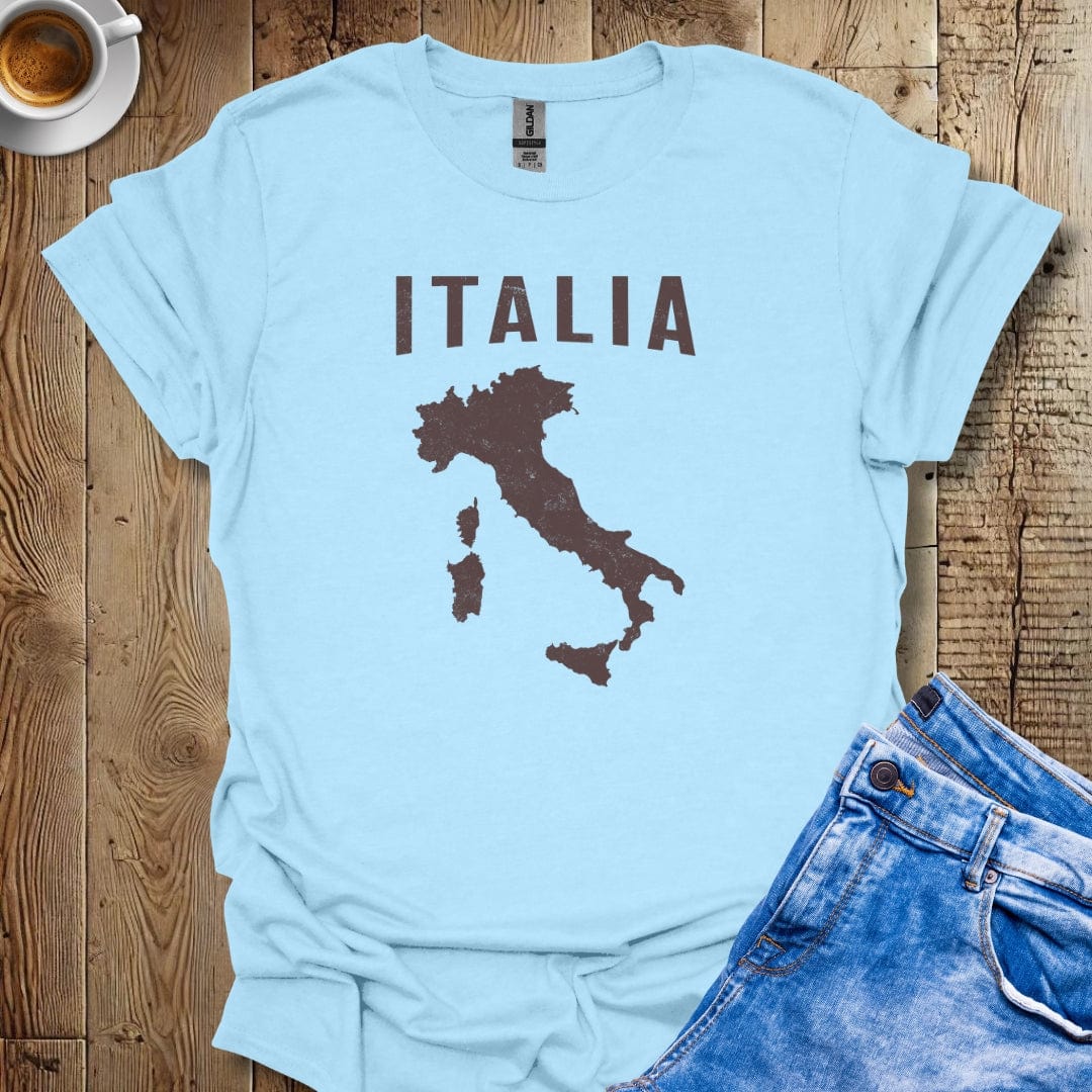 Distressed Italia Map Italian Pride T-shirt