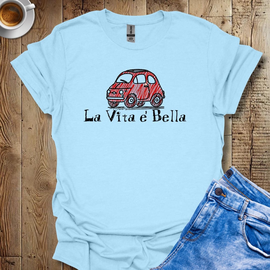 Cute Vintage CinquecentoLa Vita è Bella T-shirt