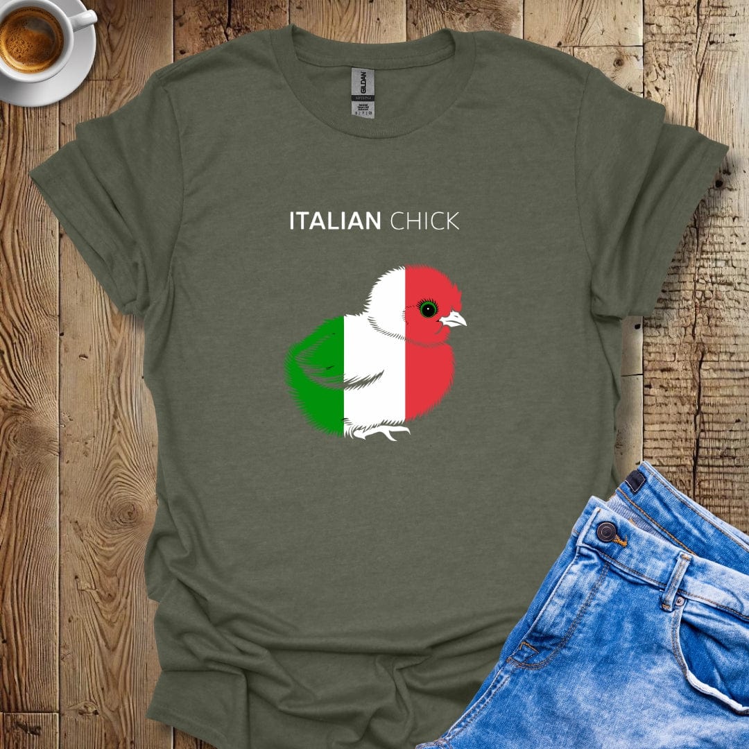 Italian Chick with Flag Colors T-shirt