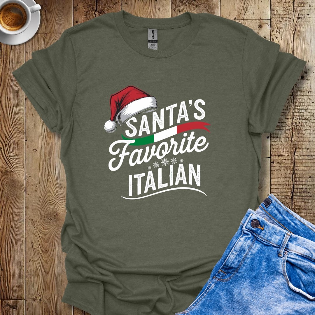 Santa's Favorite Italian Christmas T-shirt