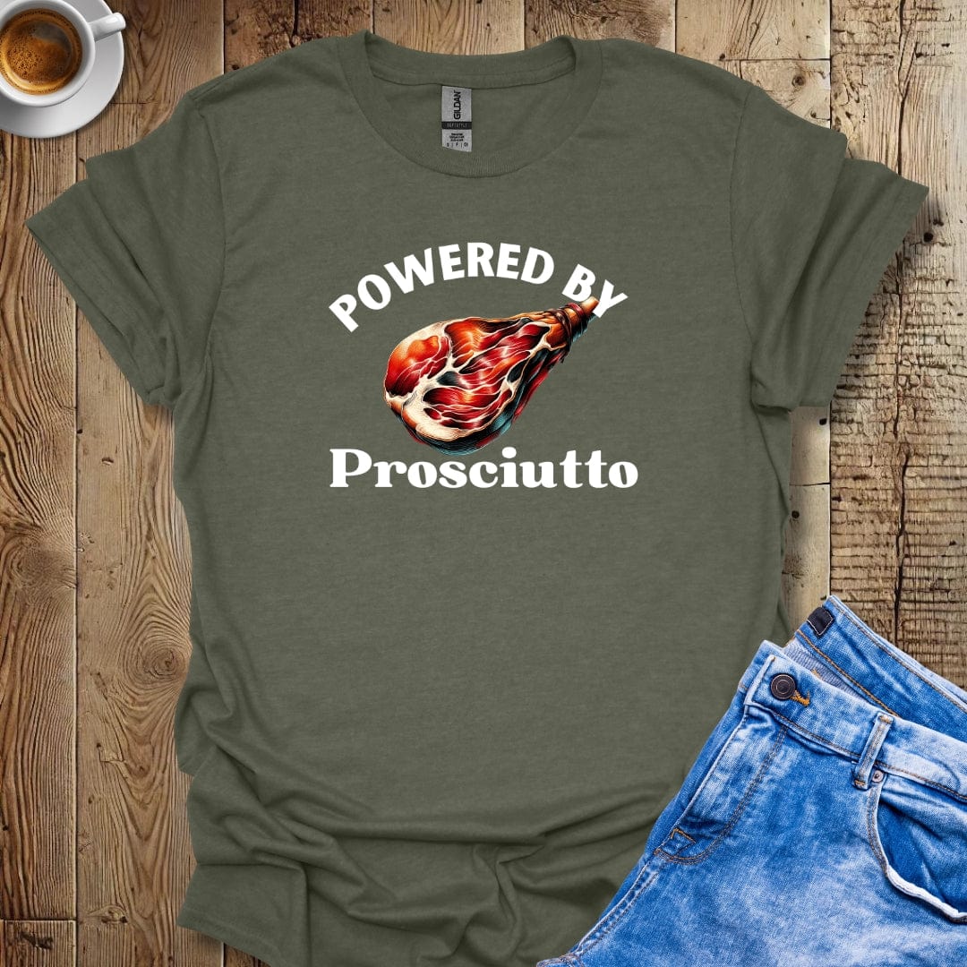 Powered by Prosciutto Italian Food Lover T-shirt