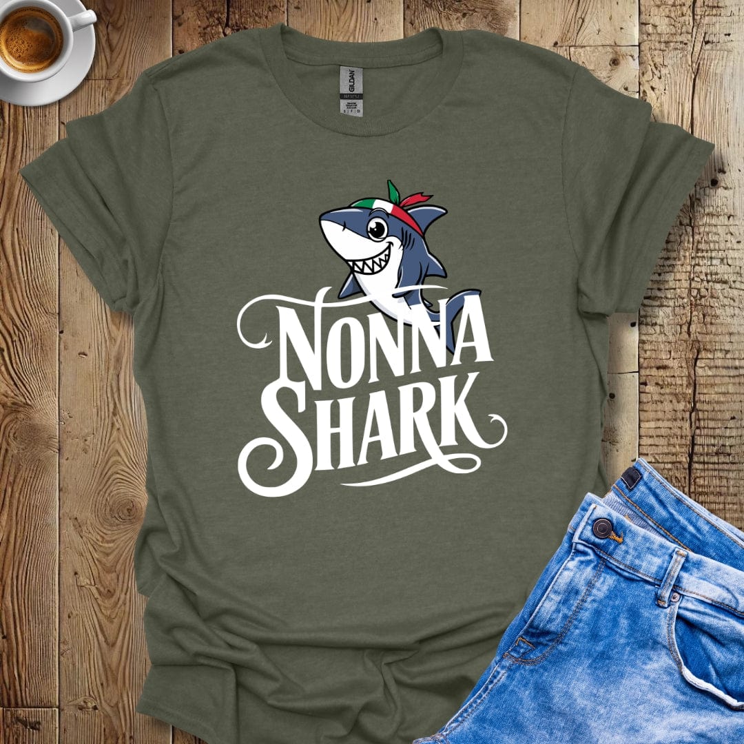 Funny Nonna Shark Italian Pride T-shirt