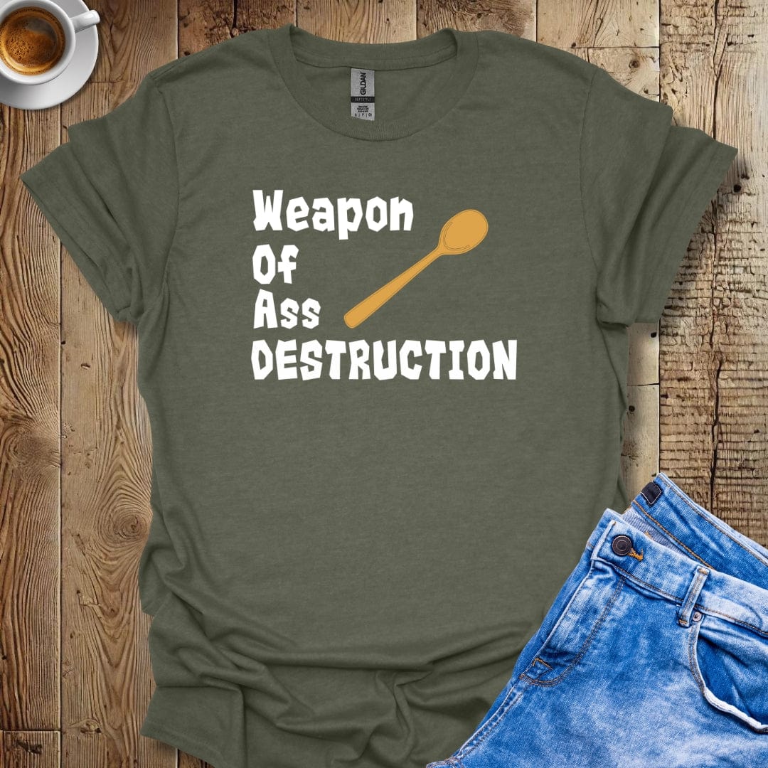 Wooden Spoon Survivor Weapon of Ass Destruction T-Shirt