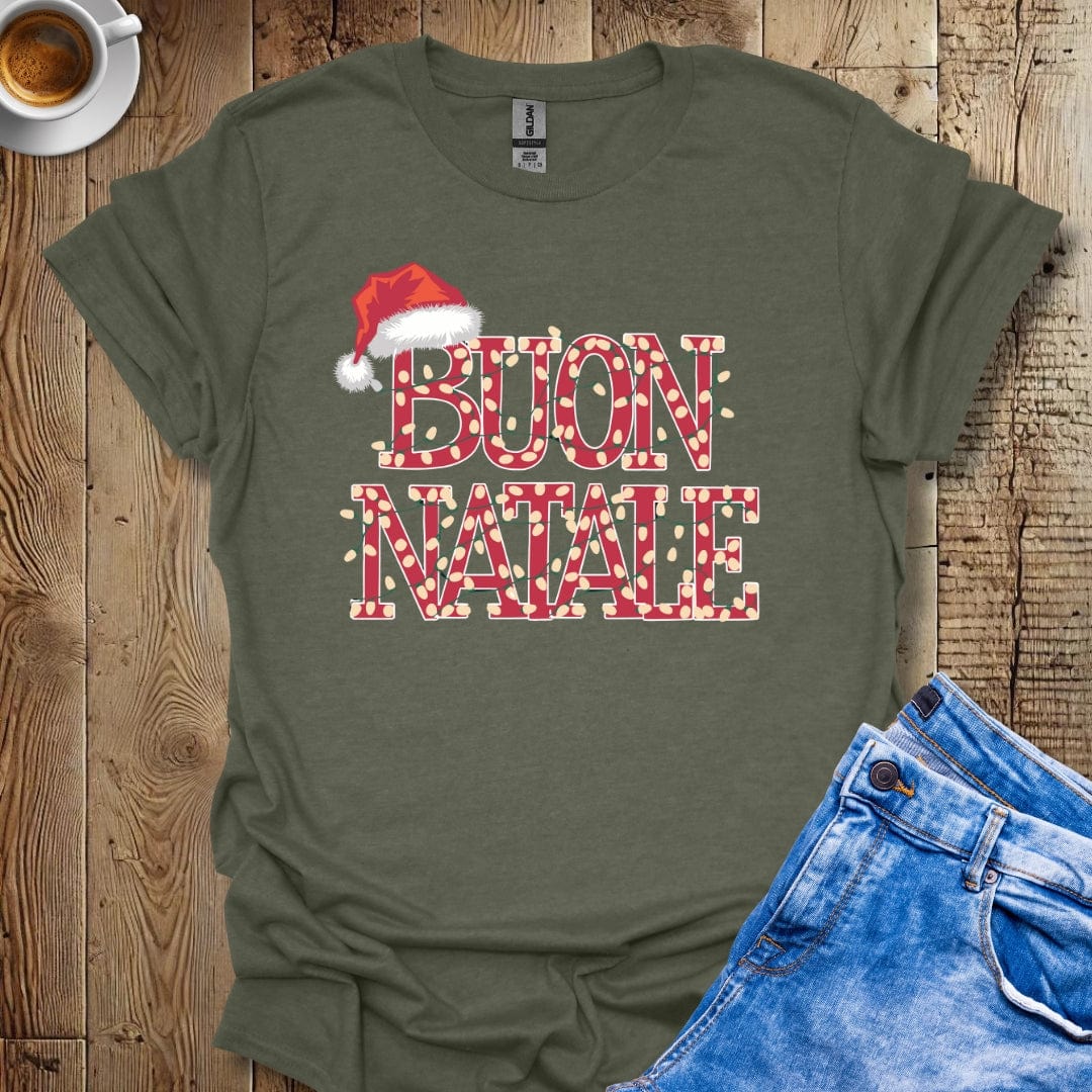 Buon Natale Xmas Lights Italian Christmas T-shirt