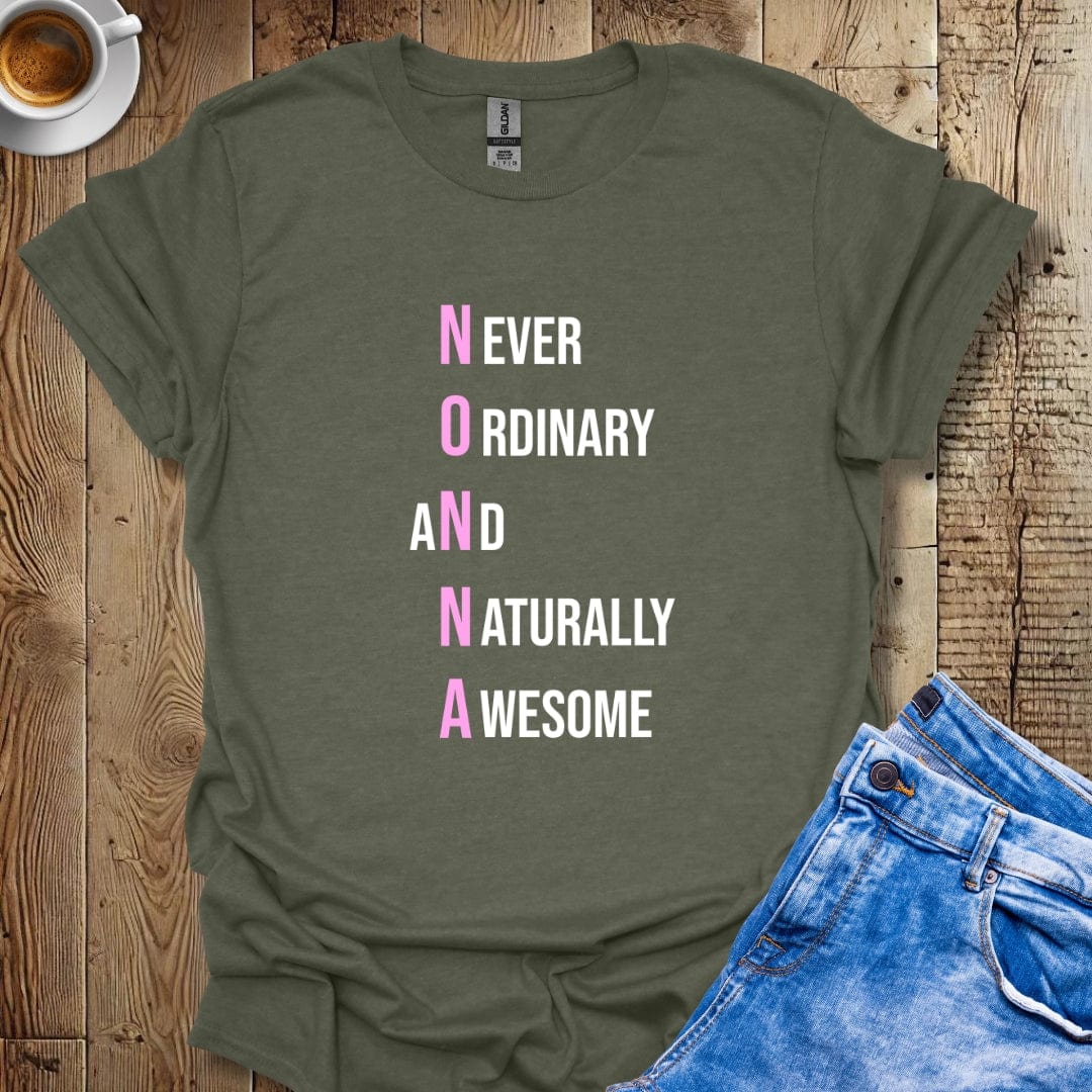 Not an Ordinary Nonna Naturally Awesome Italian Pride T-shirt