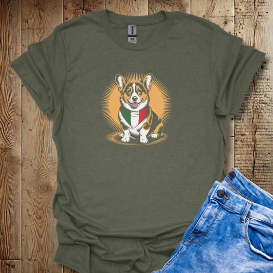 Corgi Italian Flag Bandana Unisex T-shirt