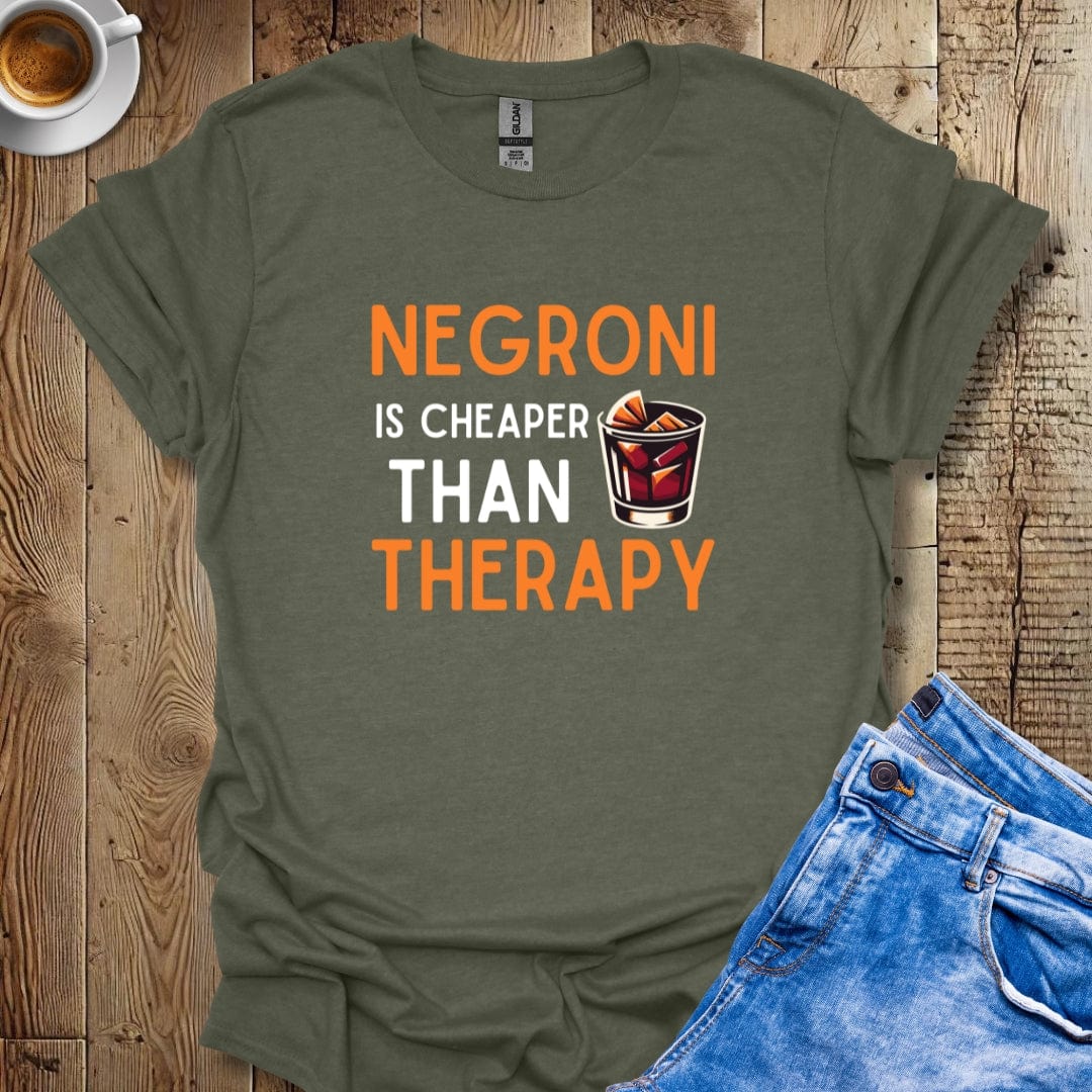 Retro Negroni is Cheaper Than Therapy T-Shirt