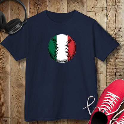 Italian Flag Baseball Kids Tee