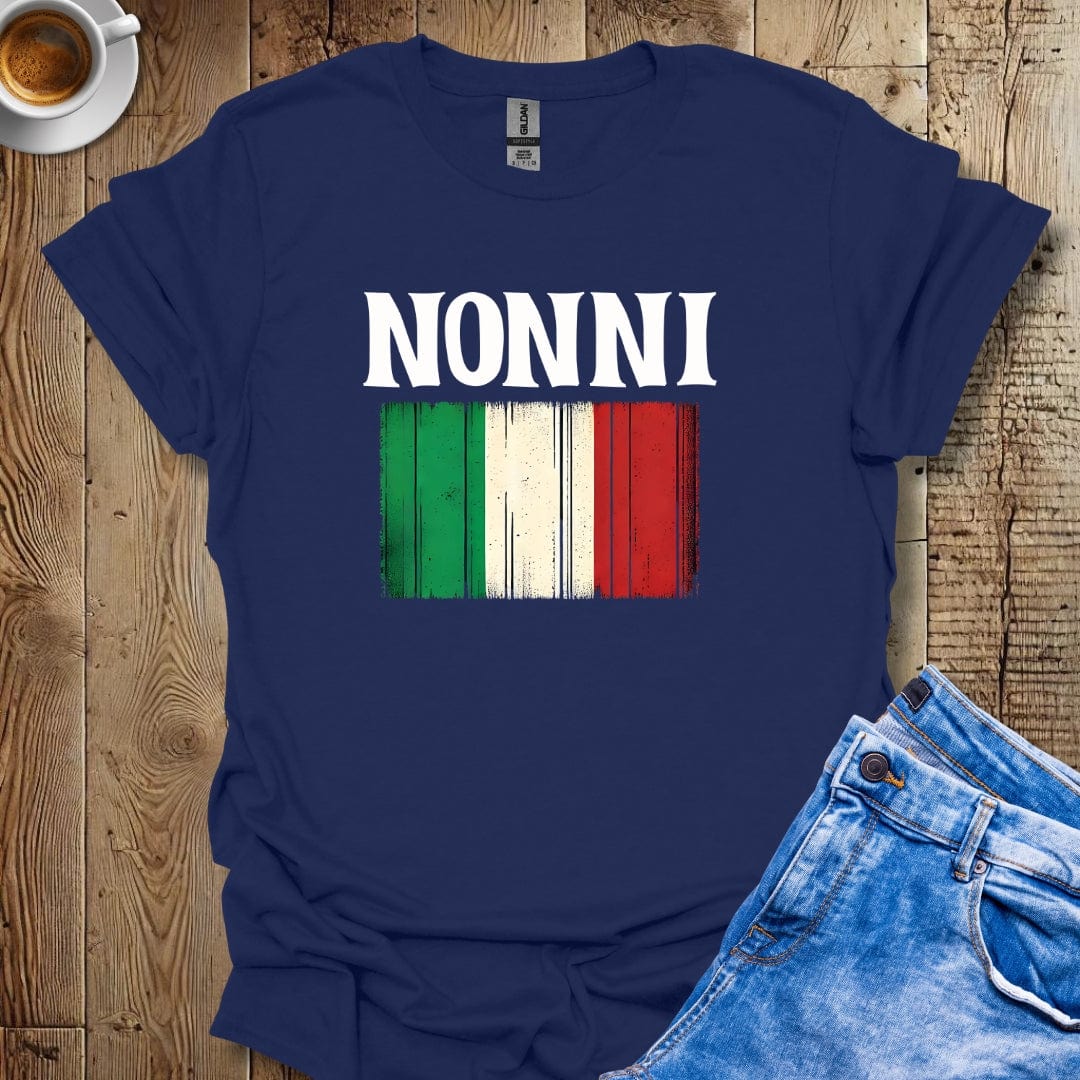 Nonni Grandparent Italian Flag T-shirt