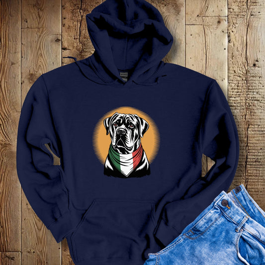 Cane Corso Italian Flag Bandana Hoodie Sweatshirt
