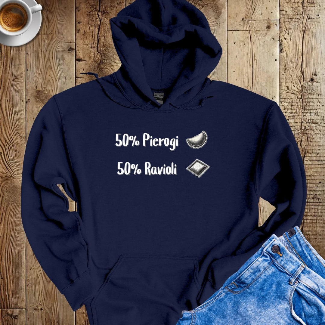 50% Pierogi 50% Ravioli Half Polish Hoodie Sweatshirt