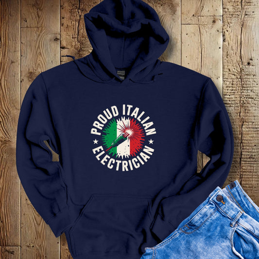 Proud Italian Electrician Hoodie Sweatshirt