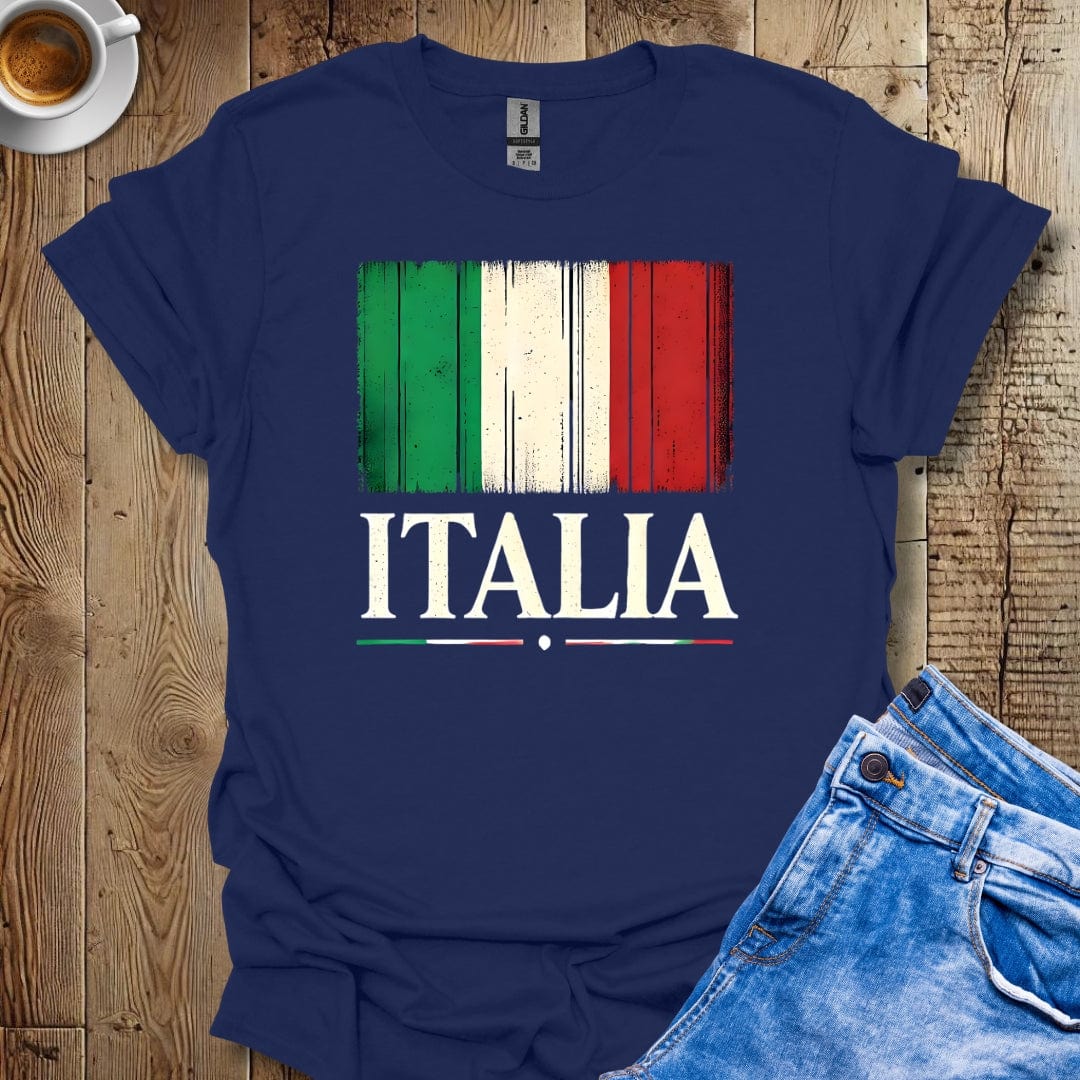 Distressed Italia Flag Italian Pride T-shirt