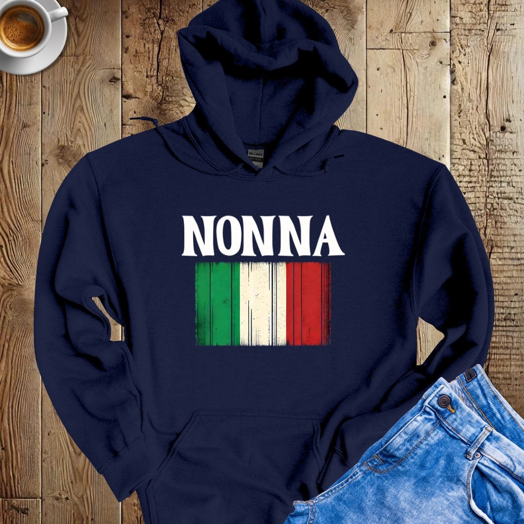 Nonna with Italian Flag Hoodie Sweatshirt