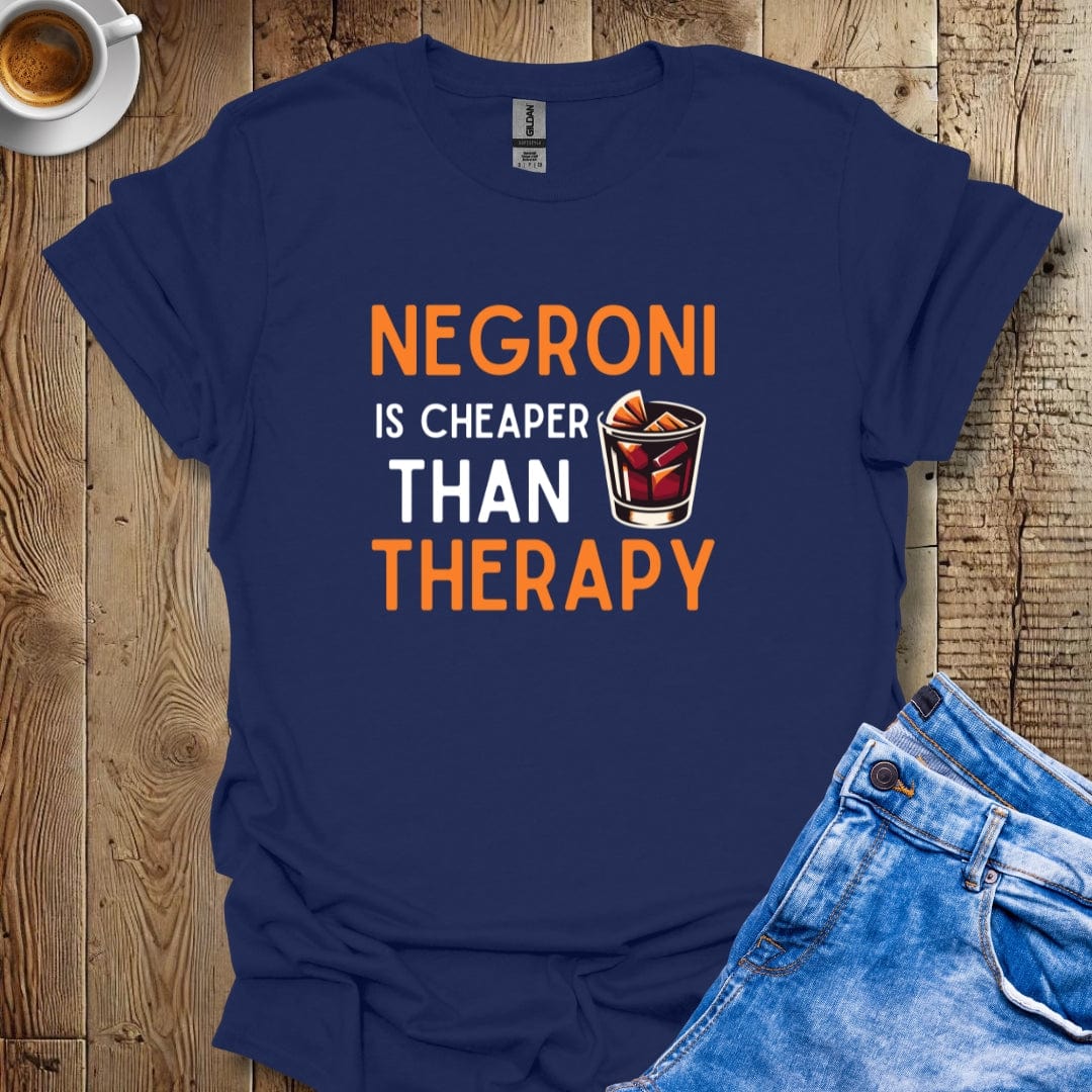 Retro Negroni is Cheaper Than Therapy T-Shirt