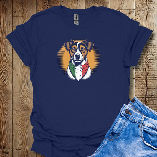 Jack Russell Italian Flag Bandana Unisex T-shirt