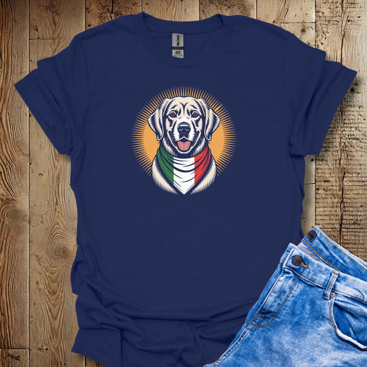 Golden Retriever Italian Flag Bandana Unisex T-shirt