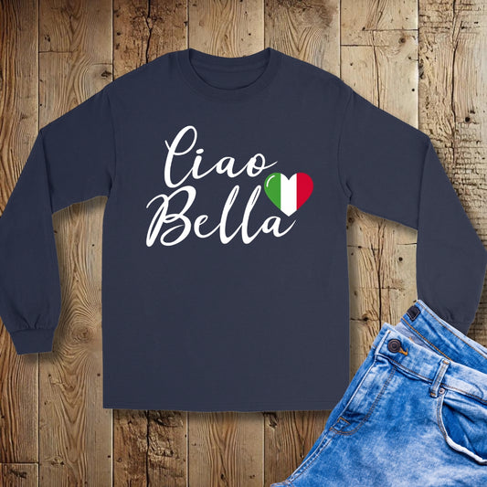 Ciao Bella Heart Unisex Long Sleeve Tee