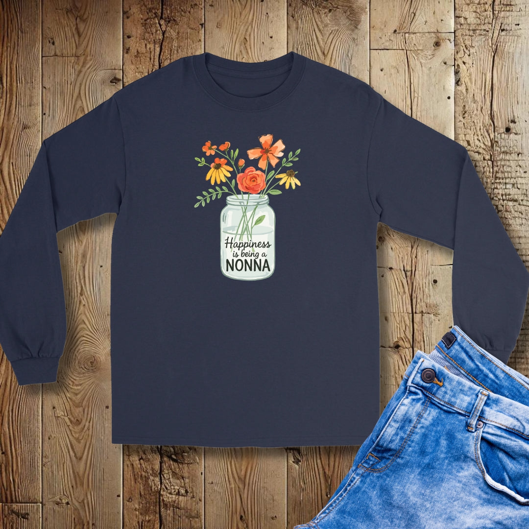 Happiness Is Being a Nonna Unisex Long Sleeve Tee