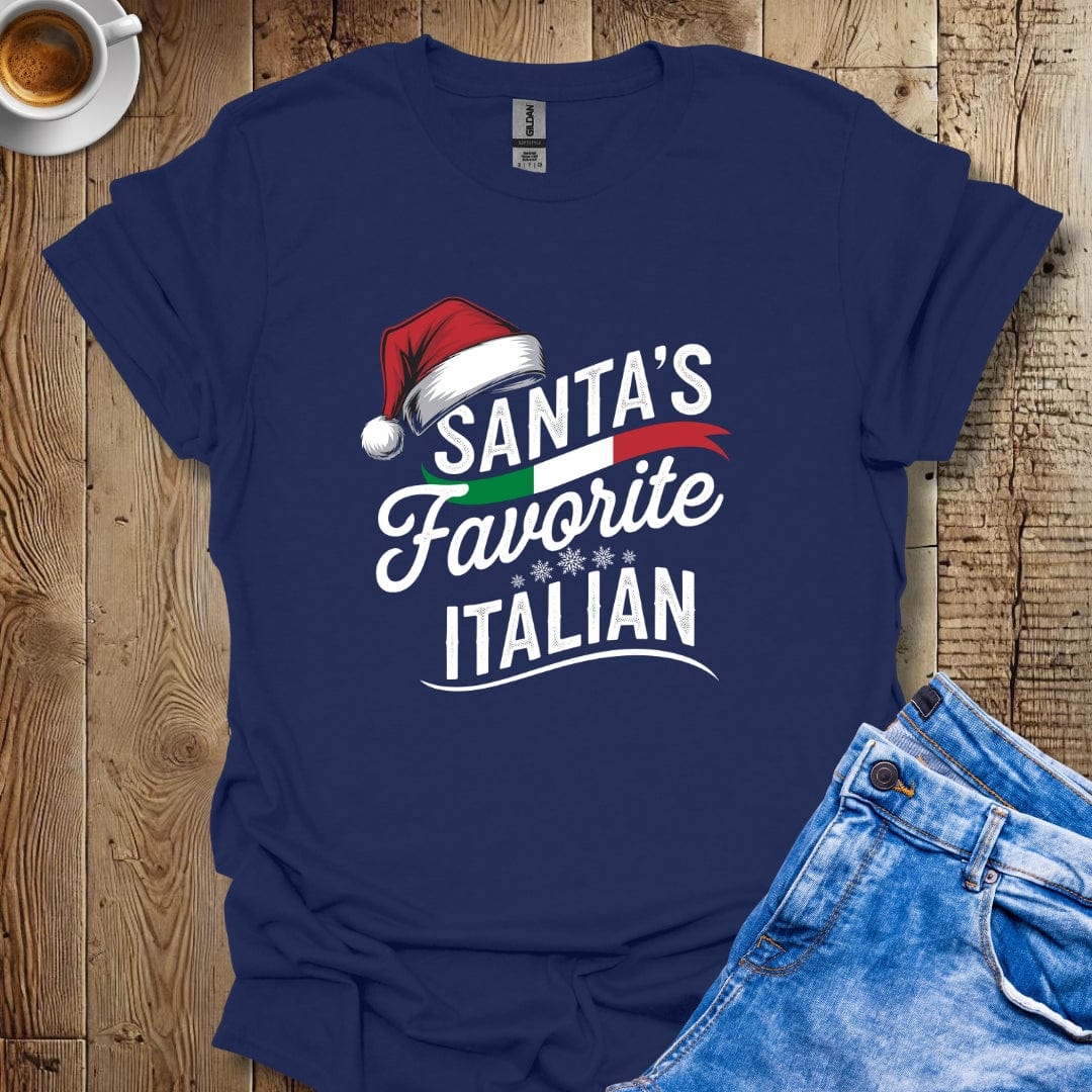 Santa's Favorite Italian Christmas T-shirt