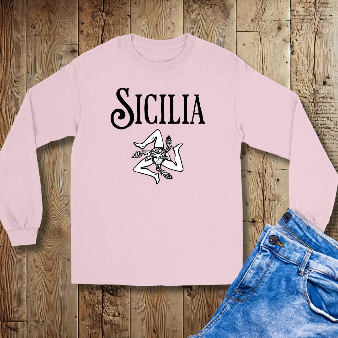 Sicilia Sicily Trinacria Unisex Long Sleeve Tee