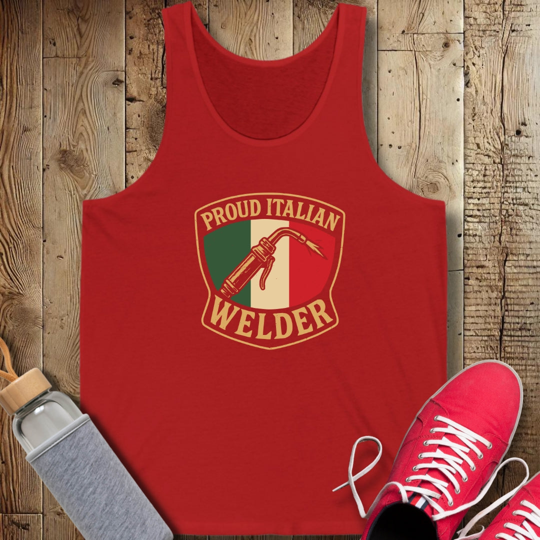 Proud Italian Welder Unisex Jersey Tank