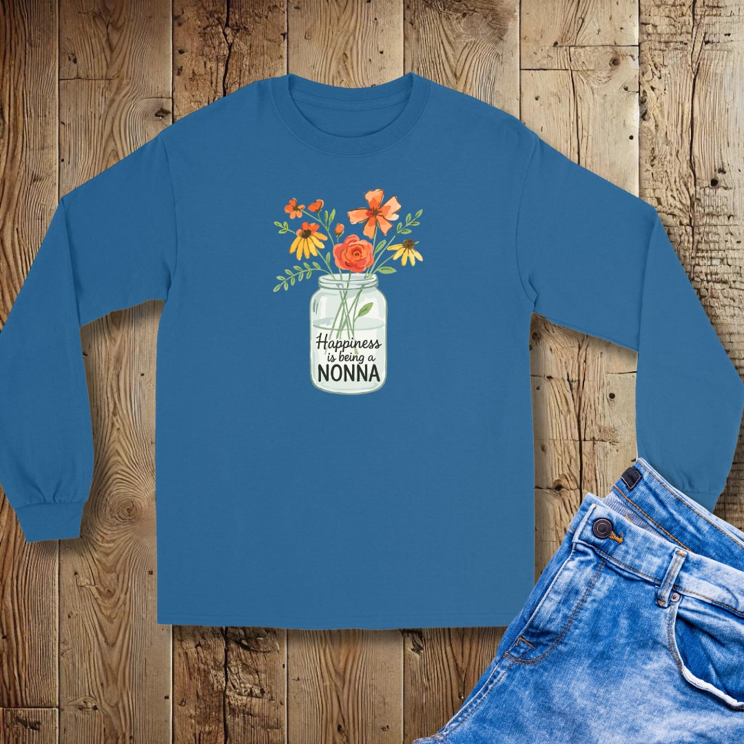 Happiness Is Being a Nonna Unisex Long Sleeve Tee