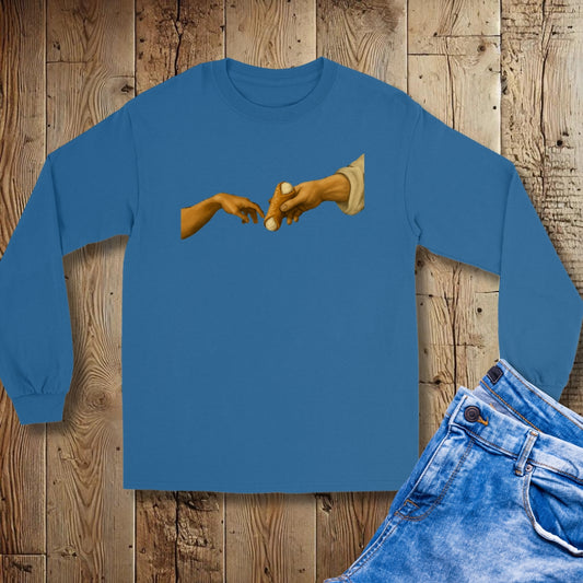 Creation of Adam Michelangelo Cannoli Unisex Long Sleeve Tee
