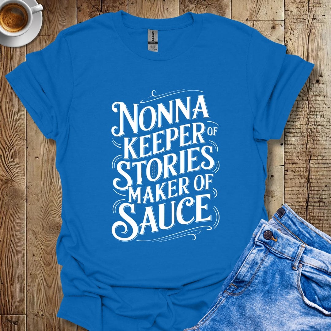 Nonna Keeper of Stories Maker of Sauce Italian Pride T-shirt