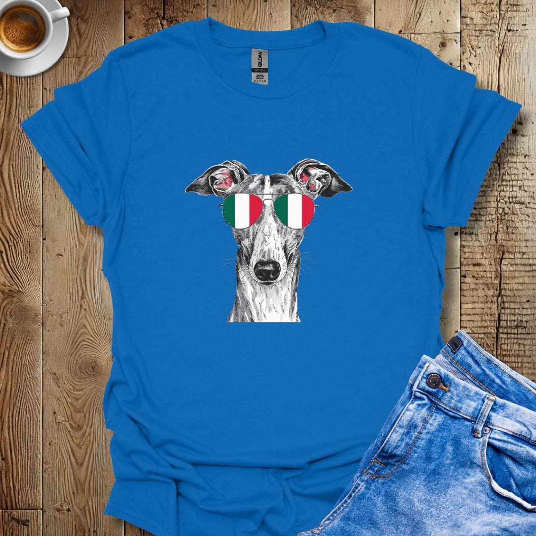 Italian Greyhound Sunglasses Italian Flag T-shirt