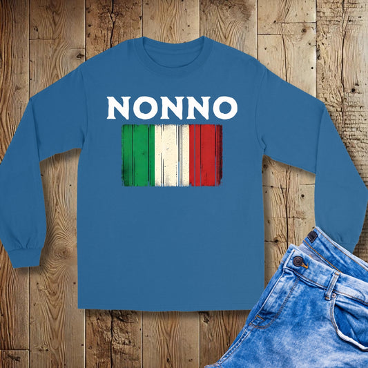 Nonno Distressed Flag Unisex Long Sleeve Tee