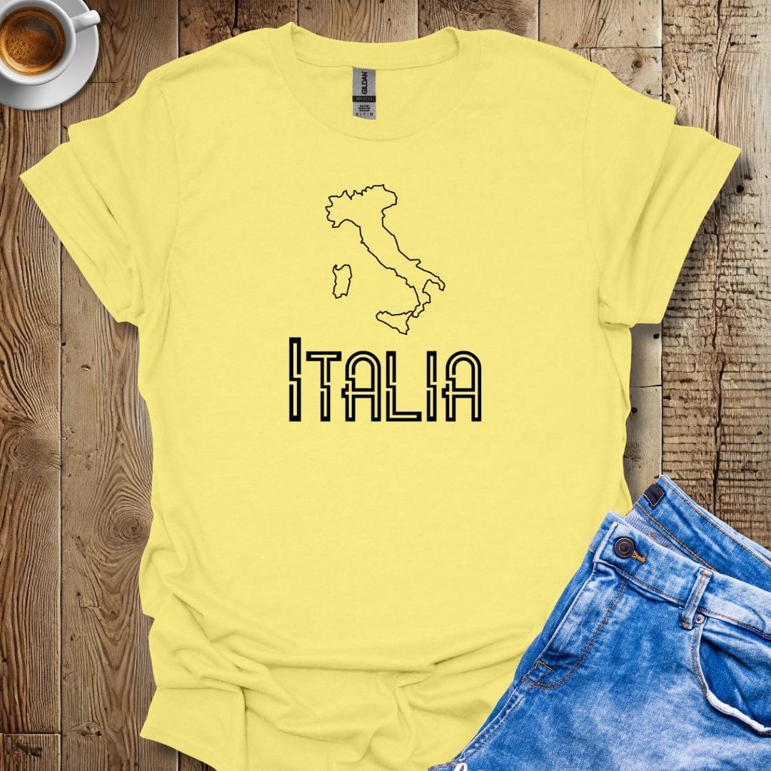 Italia Line Art Map Italian Pride T-shirt