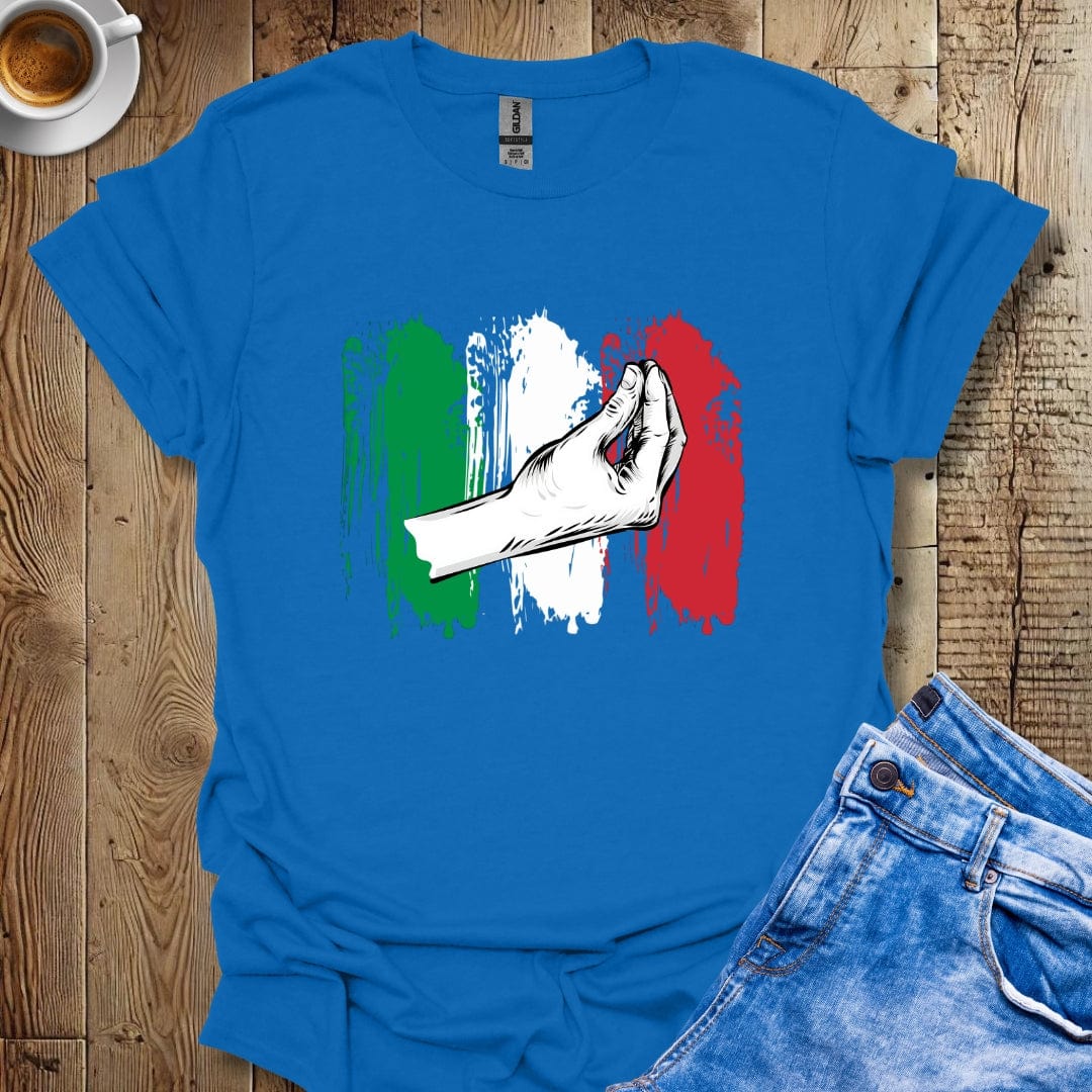 Funny Italian Hand Gesture Flag Italian Pride T-shirt