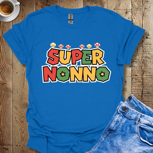 Video Game Style Super Nonno Italian Pride T-shirt