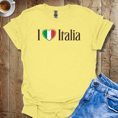 I Love Italia Heart Italian Pride T-shirt