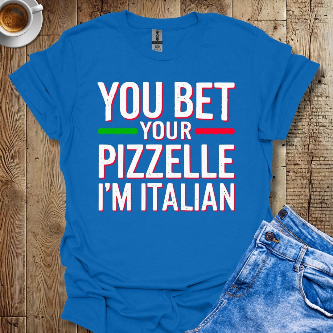 Funny You Bet Your Pizzelle I'm Italian Pride Distressed Style T-shirt