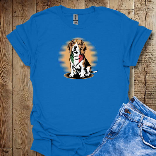 Beagle Italian Flag Bandana Unisex T-shirt