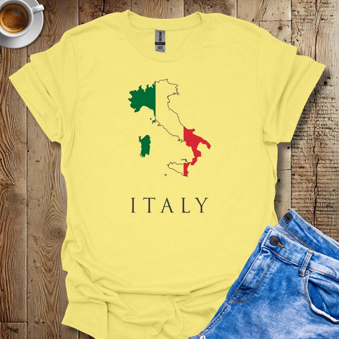 Italy Flag Map Italian Pride T-shirt