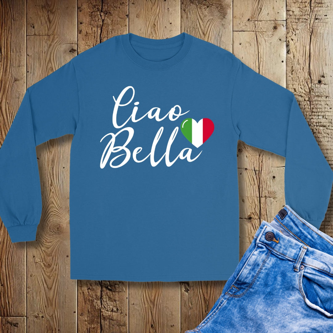 Ciao Bella Heart Unisex Long Sleeve Tee