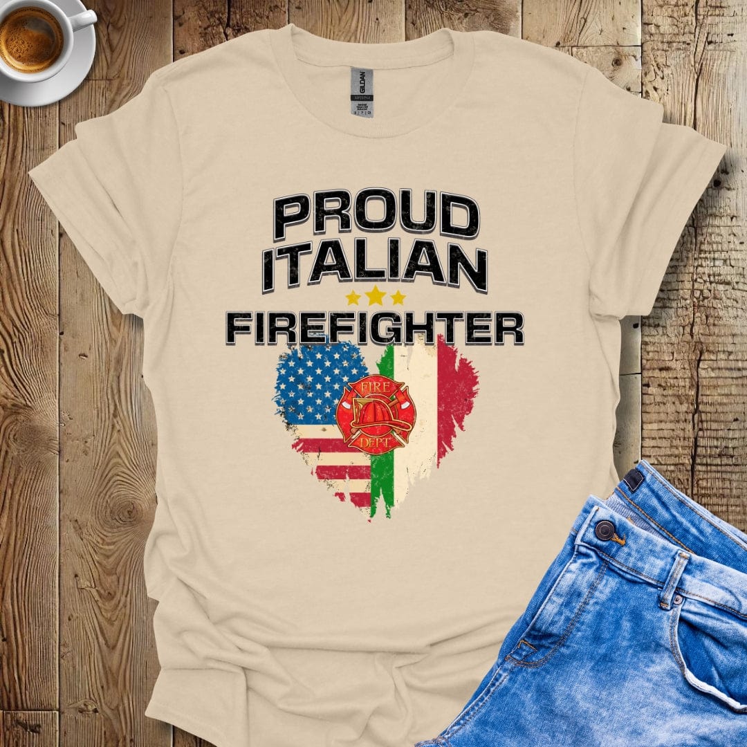 Proud Italian Firefighter Italian Pride T-shirt