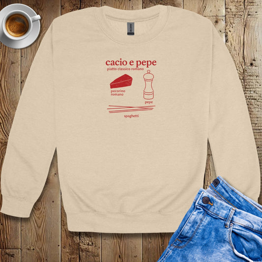 Cacio e Pepe Ingredients Sweatshirt