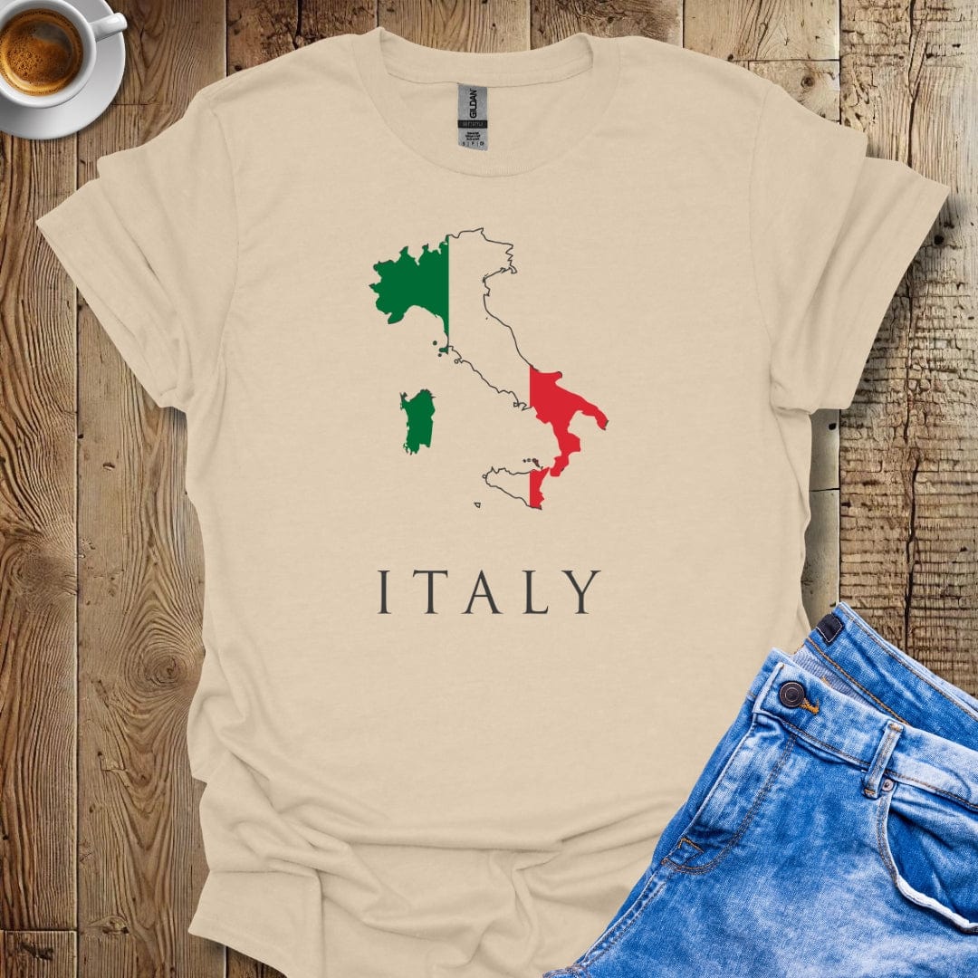 Italy Flag Map Italian Pride T-shirt