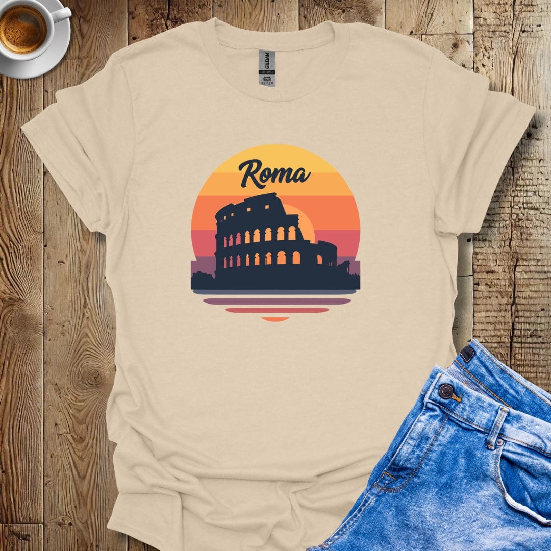 I Love Roma Retro Sunset T-Shirt