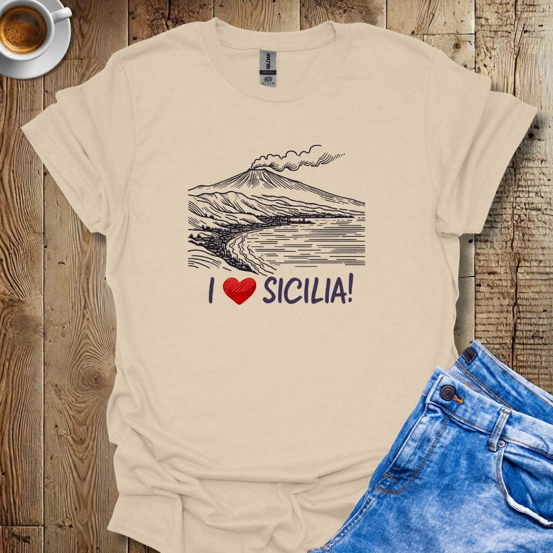 I Love Sicilia Mt Etna T-Shirt