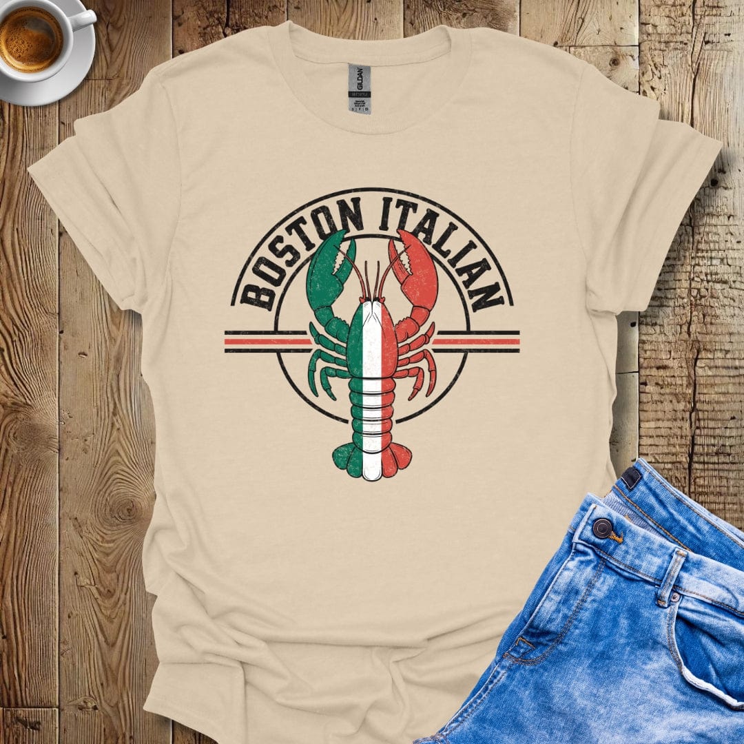 Boston Italian with Lobster Italian Pride T-shirt