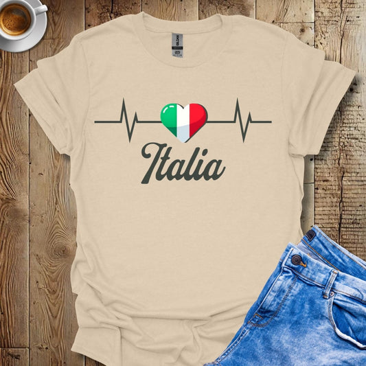 Italia Heartbeat Italian Pride T-shirt