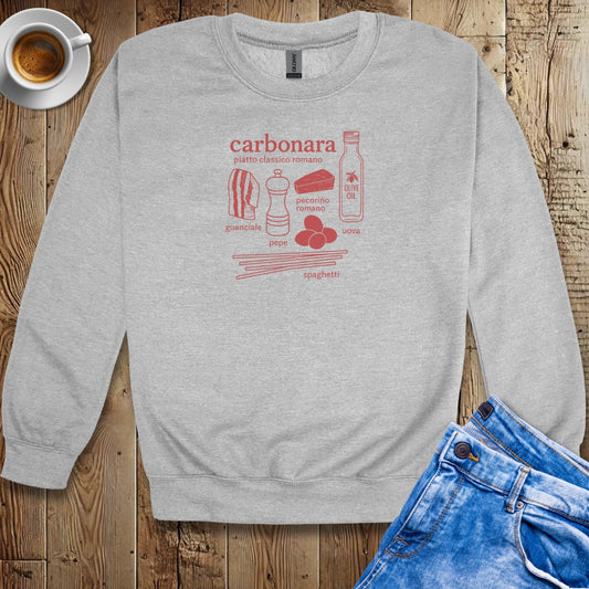 Spaghetti alla Carbonara Ingredients Sweatshirt
