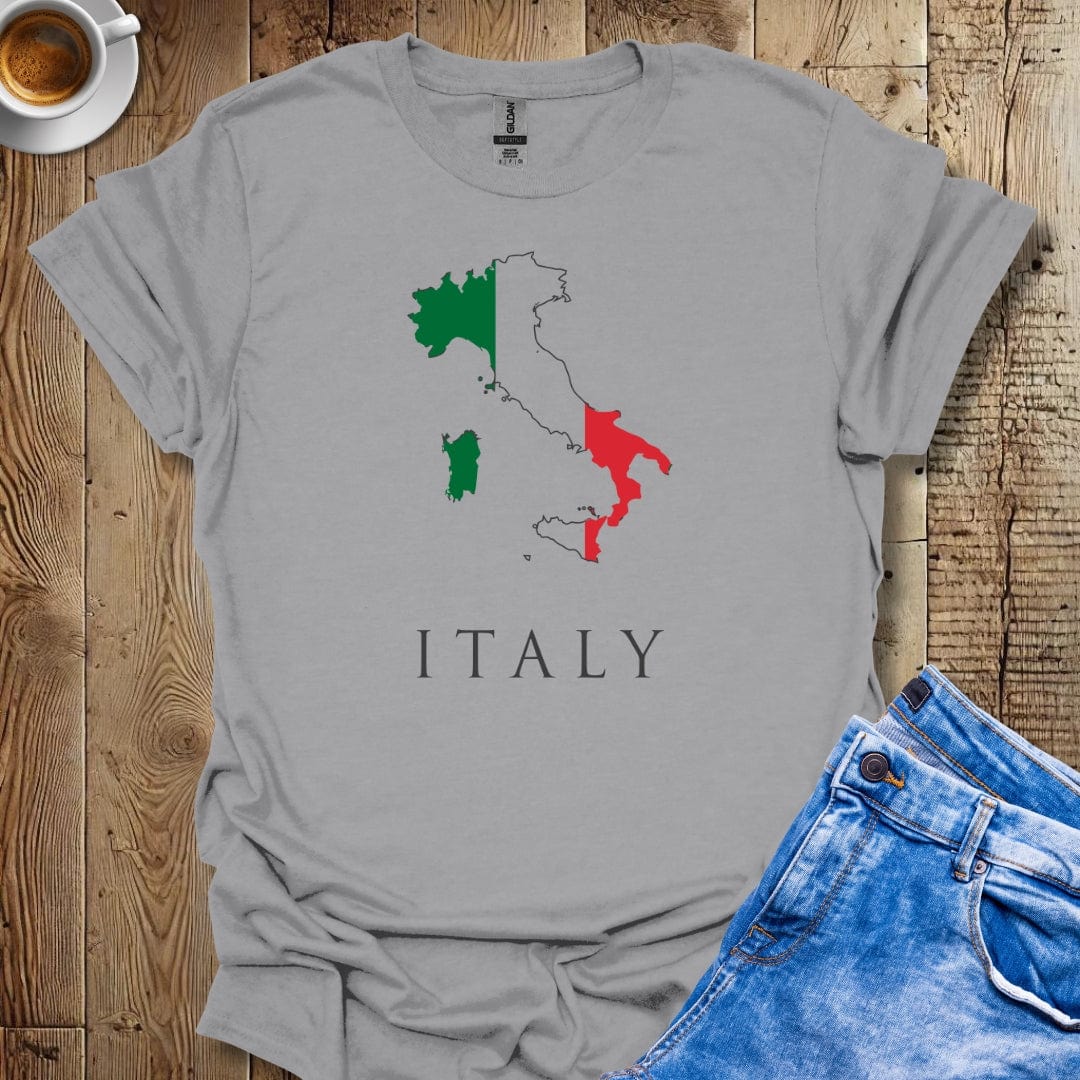 Italy Flag Map Italian Pride T-shirt