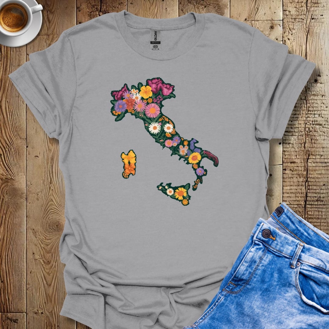 Italy Flower Mandala Italian Pride T-shirt