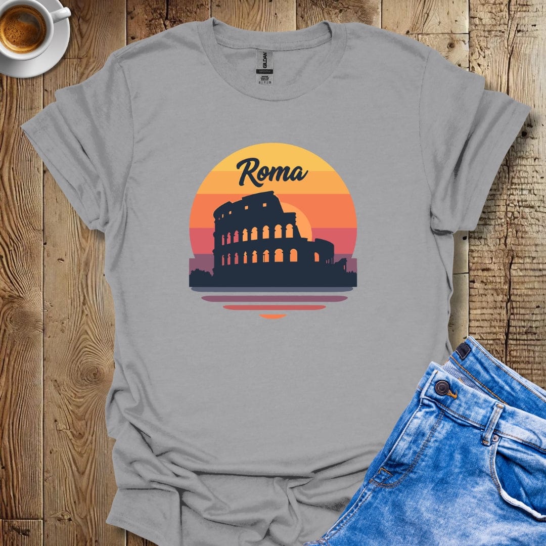 I Love Roma Retro Sunset T-Shirt